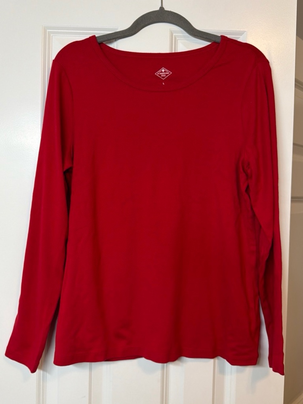St. John's Bay Red Long Sleeve Tee